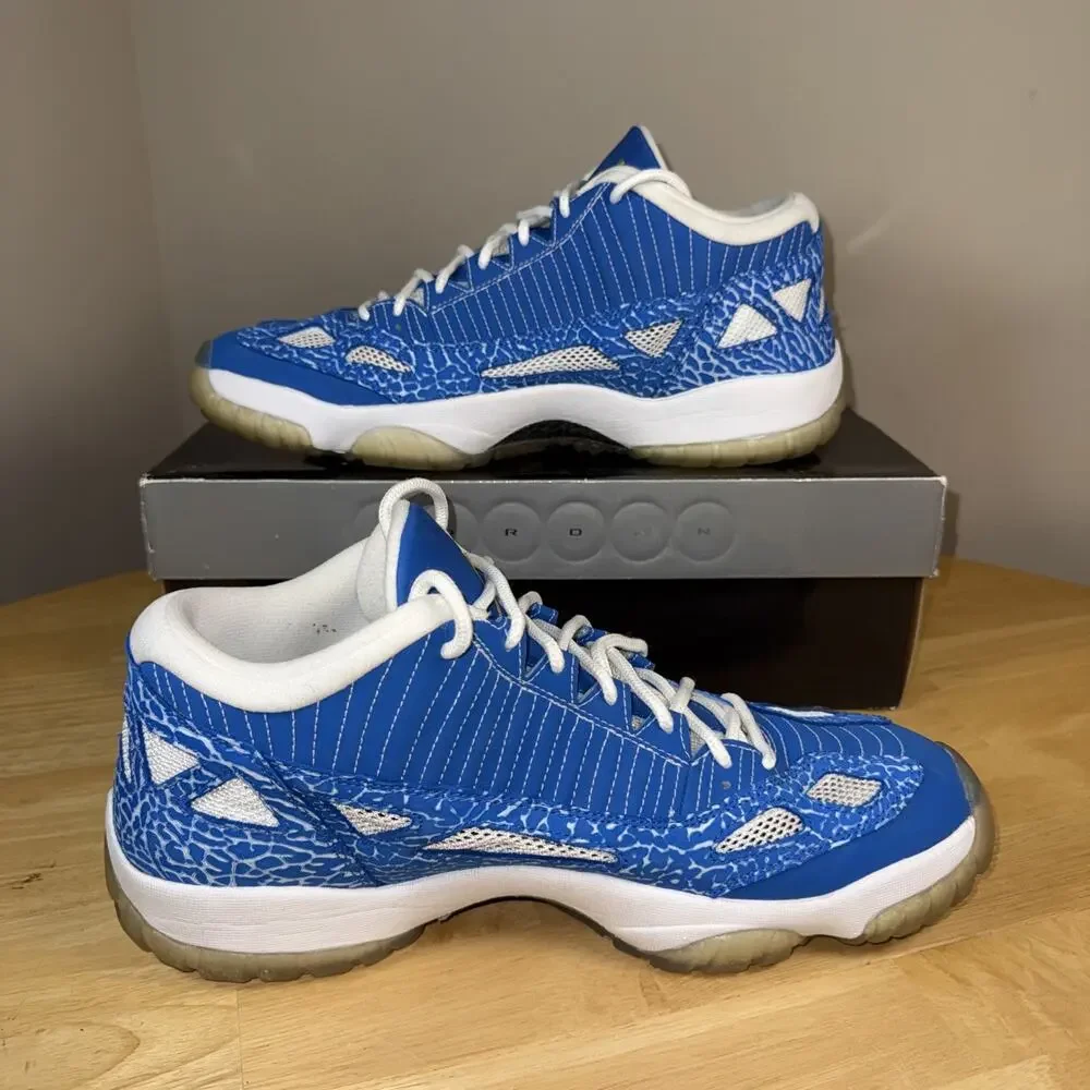 Size 14 - Jordan 11 Low IE Argon Blue Zest 306008-471 White Cement 2007 OG Box